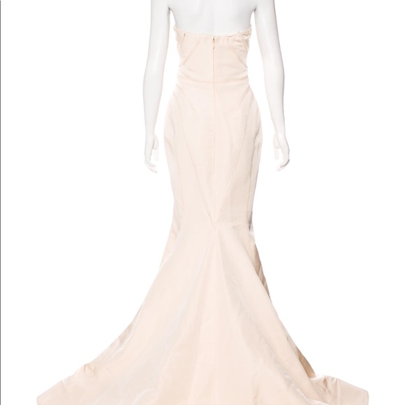SOLD Zac Posen Runway Couture Ivory Silk Gown 4 - Picture 4 of 8